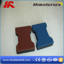 Interlocking Dog Bone Rubber Flooring, Rubber Paving Tiles